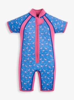 Blauw - JoJo Maman Bébé Floral Print Junior Wetsuit