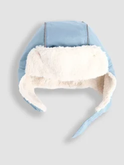 Blauw - JoJo Maman Bébé Trapper Hat