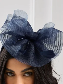 Blauw - Jon Richard fascinatorhoedje