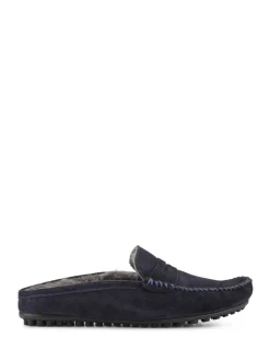 Blauw - Jones Bootmaker Zap Leather Mule Slippers