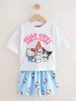 Blauw - Korte Hello Kitty pyjama's 2 set (3-14jaar)