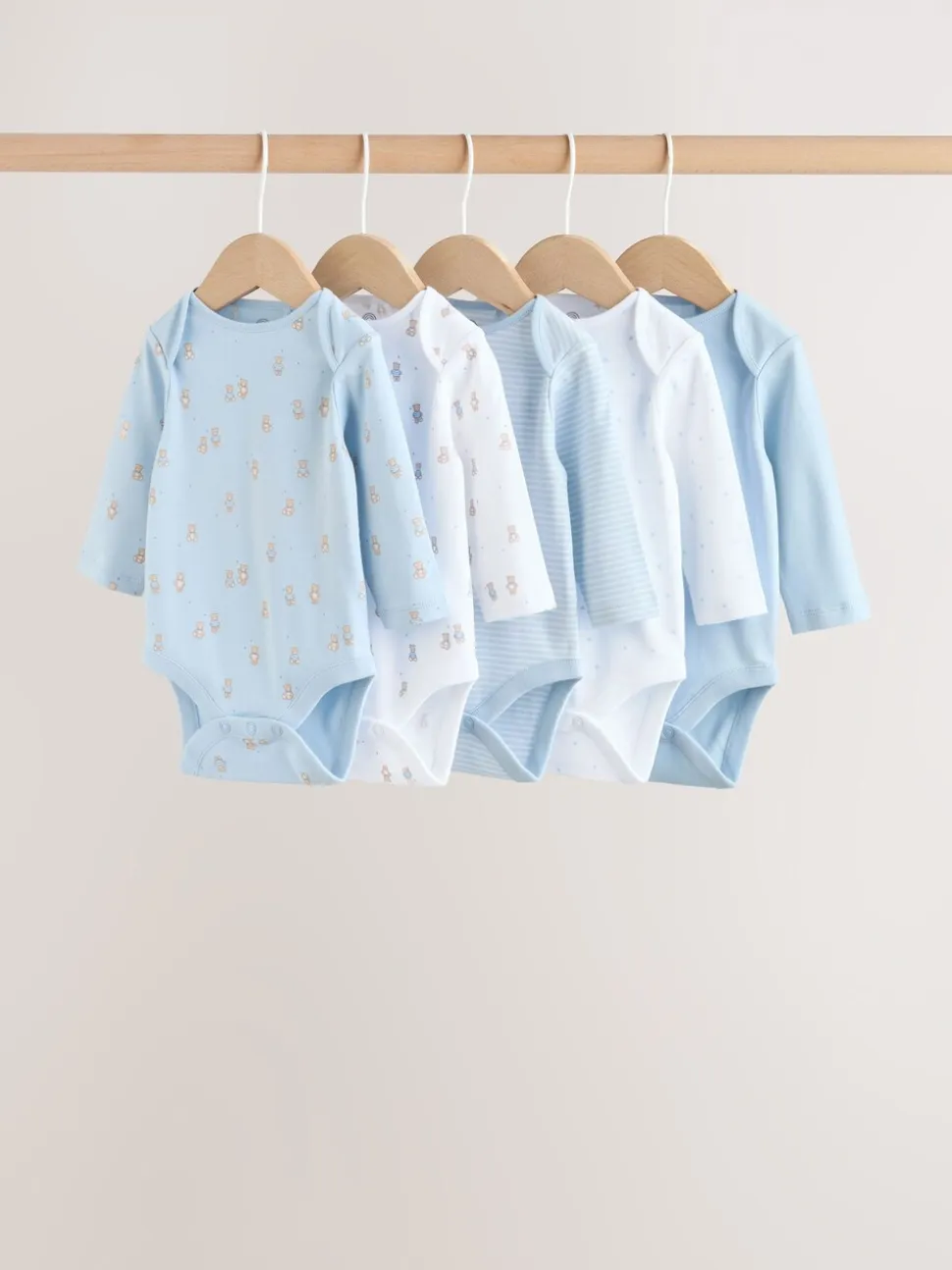 Blauw - Long Sleeved Baby Bear Bodysuit