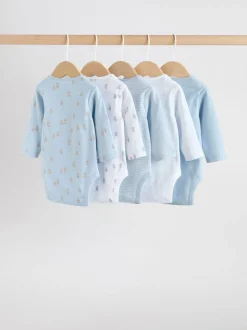 Blauw - Long Sleeved Baby Bear Bodysuit