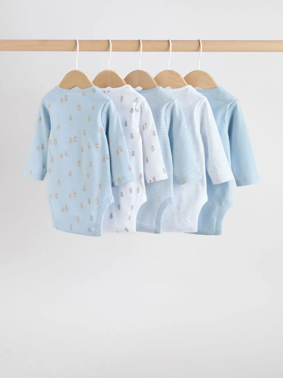 Blauw - Long Sleeved Baby Bear Bodysuit