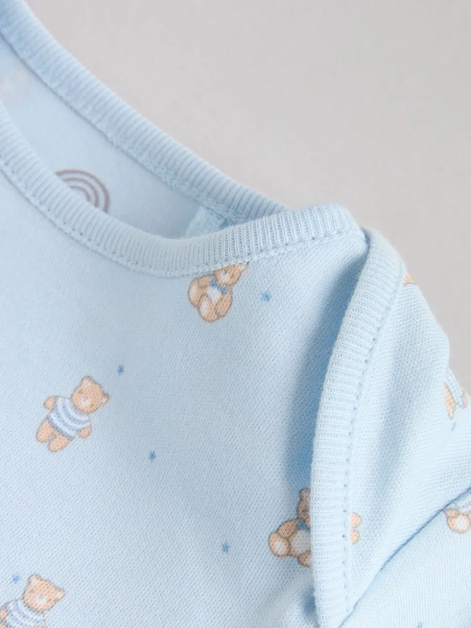 Blauw - Long Sleeved Baby Bear Bodysuit