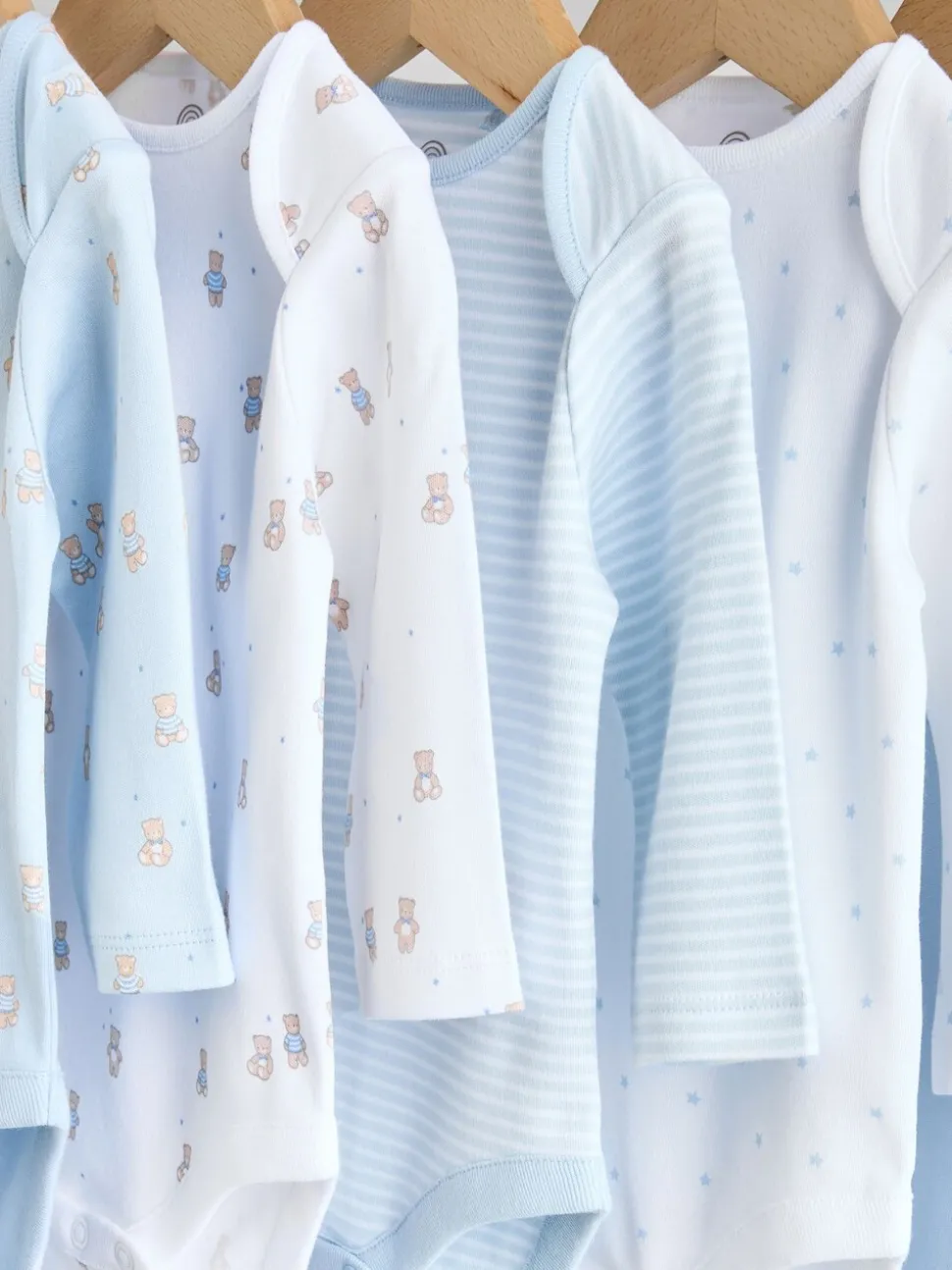 Blauw - Long Sleeved Baby Bear Bodysuit