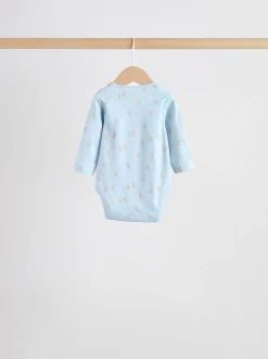 Blauw - Long Sleeved Baby Bear Bodysuit