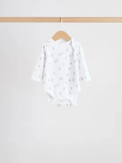 Blauw - Long Sleeved Baby Bear Bodysuit