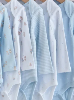Blauw - Long Sleeved Baby Bear Bodysuit