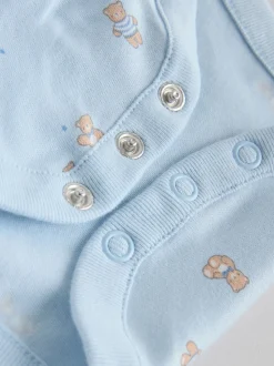Blauw - Long Sleeved Baby Bear Bodysuit