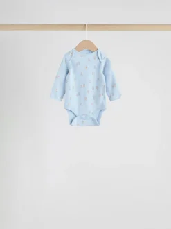 Blauw - Long Sleeved Baby Bear Bodysuit