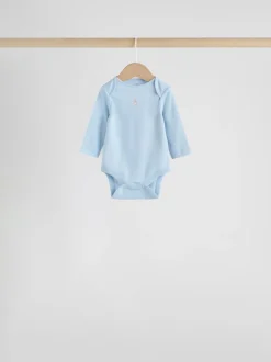 Blauw - Long Sleeved Baby Bear Bodysuit
