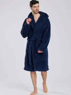 Blauw - Loungeable Sherpa kamerjas met capuchon