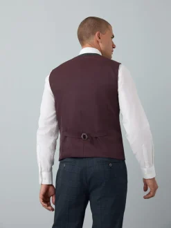 Blauw - Maatgesneden kostuum met ruit: herenvest