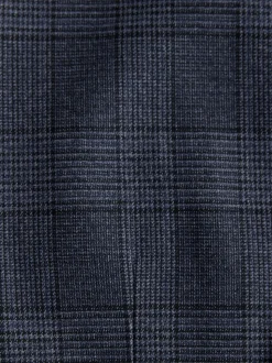Blauw - Maatgesneden kostuum met ruit: herenvest