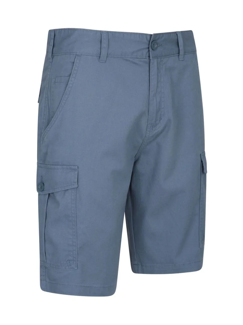 Blauw - Mountain Warehouse Mens Lakeside 100% Cotton Cargo Shorts