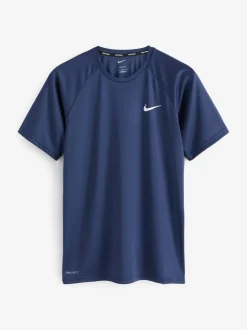 Blauw - Nike Hydroguard zonbeschermend surfhemd met korte mouwen