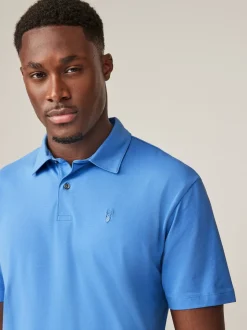 Blauw - Normale Pasvorm - Set van 5 jersey poloshirts met korte mouwen