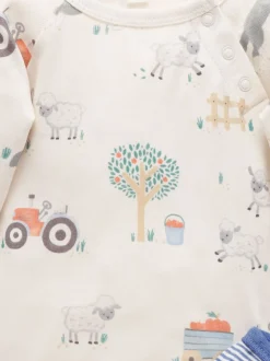 Blauw - Purebaby Bodysuits 2 Pack