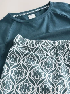 Blauw - Pyjama met lange mouwen