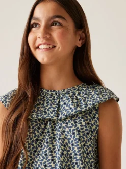 Blauw - Regatta Girls 100% Cotton Orla Kiely Playsuit