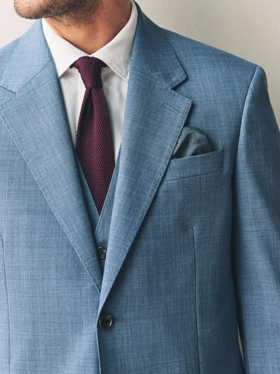 Blauw - Regular Fit Signature Nova Fides 100% Italian Wool Suit Jacket