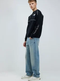 Blauw - River Island Loose Fit Washed Jeans