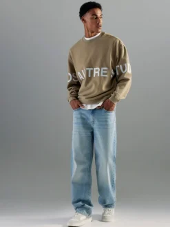 Blauw - River Island Loose Fit Washed Jeans