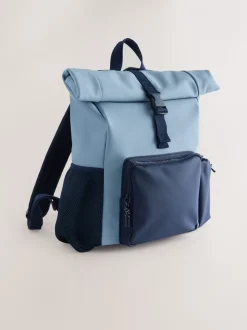 Blauw - Rolltop rugzak