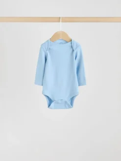 Blauw - Rompertjes met lange mouwen