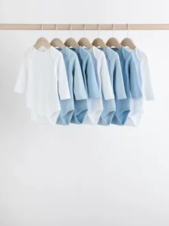 Blauw - Rompertjes met lange mouwen