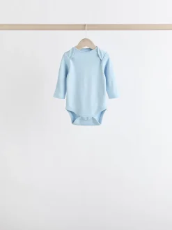 Blauw - Rompertjes met lange mouwen
