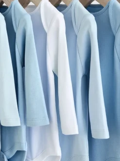 Blauw - Rompertjes met lange mouwen