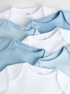 Blauw - Rompertjes met lange mouwen