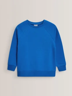 Blauw - Schoolsweater met ronde hals (3-17jr)