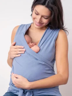 Blauw - Seraphine Skin to Skin Babywearing Sleeveless Top