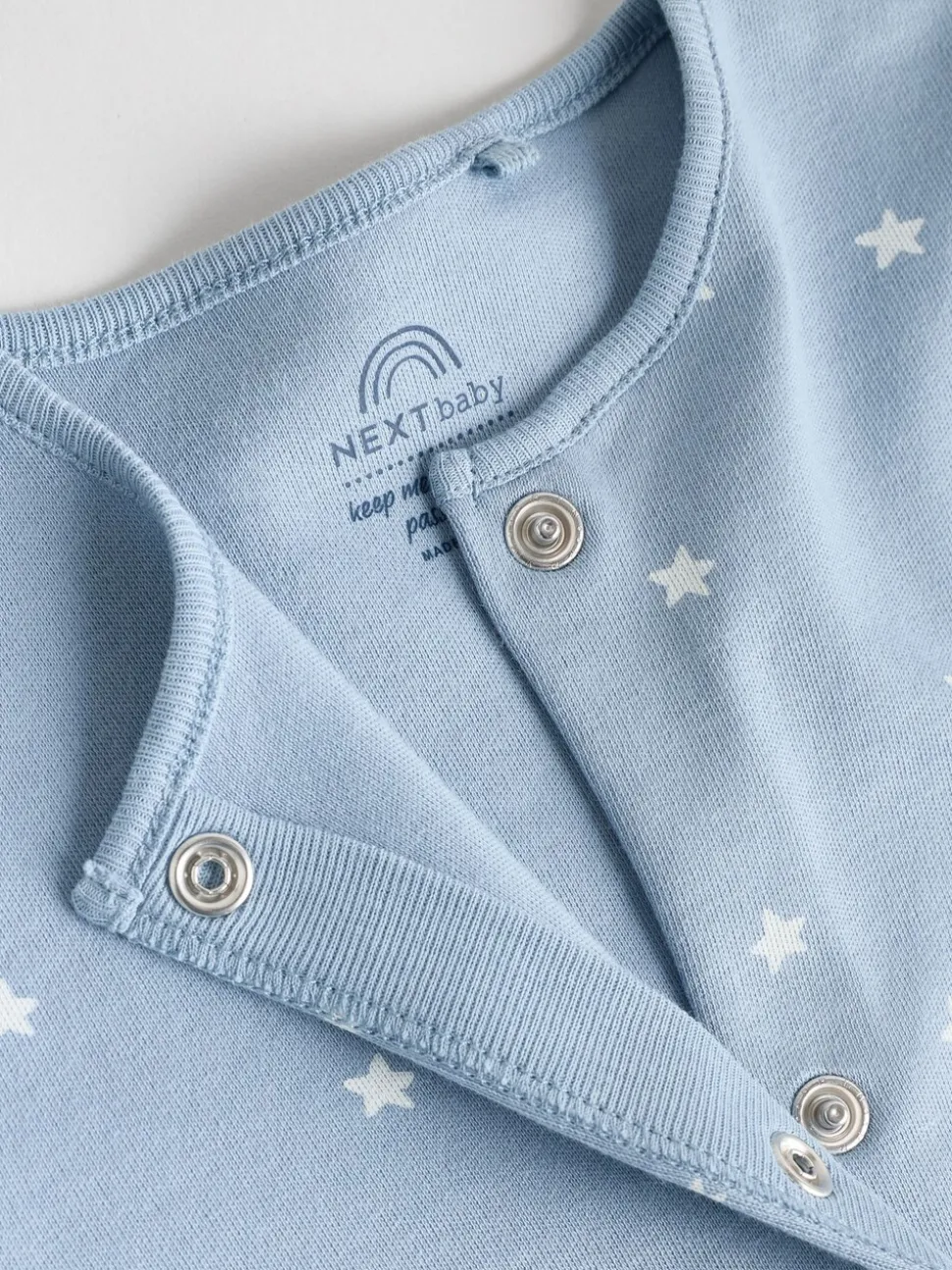 Blauw - Set van 7 Baby Popper-slaappakjes (0mnd-2jr)