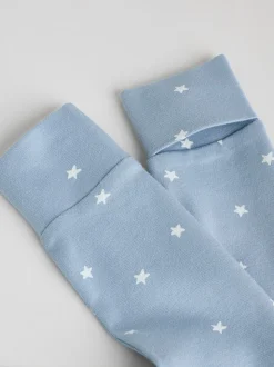 Blauw - Set van 7 Baby Popper-slaappakjes (0mnd-2jr)