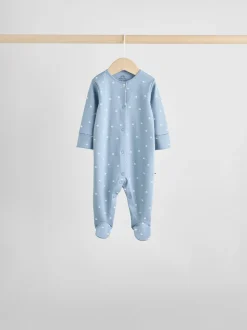 Blauw - Set van 7 Baby Popper-slaappakjes (0mnd-2jr)