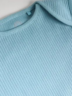 Blauw - Set van 5 babyrompertjes met korte mouwen
