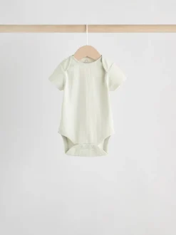 Blauw - Set van 5 babyrompertjes met korte mouwen