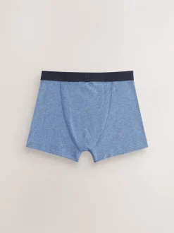 Blauw - Set van 5 boxershorts met zachte tailleband (1,5-16 jr)