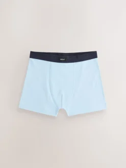 Blauw - Set van 5 boxershorts met zachte tailleband (1,5-16 jr)