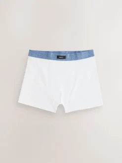 Blauw - Set van 5 boxershorts met zachte tailleband (1,5-16 jr)