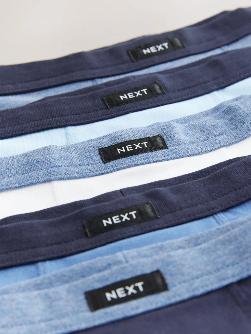 Blauw - Set van 5 boxershorts met zachte tailleband (1,5-16 jr)
