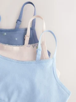 Blauw - Set van 3 crop tops (5-16 jr)