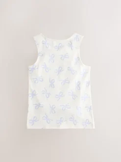 Blauw - Set van 3 hemdjes met print (1,5-16 jr)