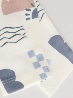 Blauw - Set van 5 rompers met lange mouwen