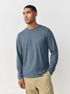 Blauw - Set van 4 T-shirts met lange mouwen