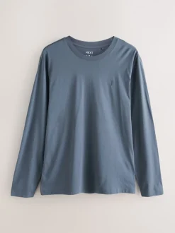 Blauw - Set van 4 T-shirts met lange mouwen